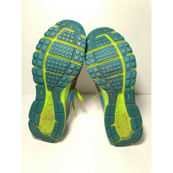 Nike Revolution 2 Mens Size 11 Gray Blue Green  554952-Running Shoes Preowned - Picture 4 of 7